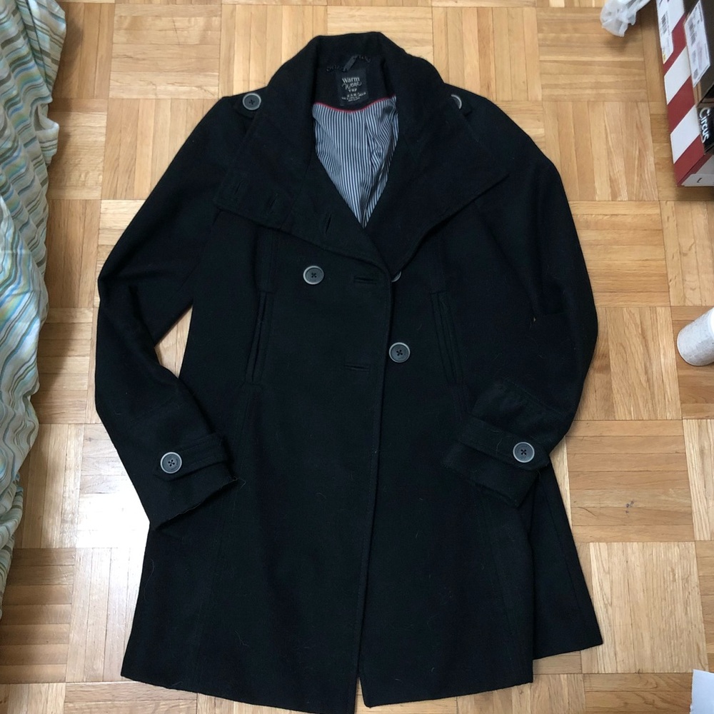 Warm wear Zara black peacoat